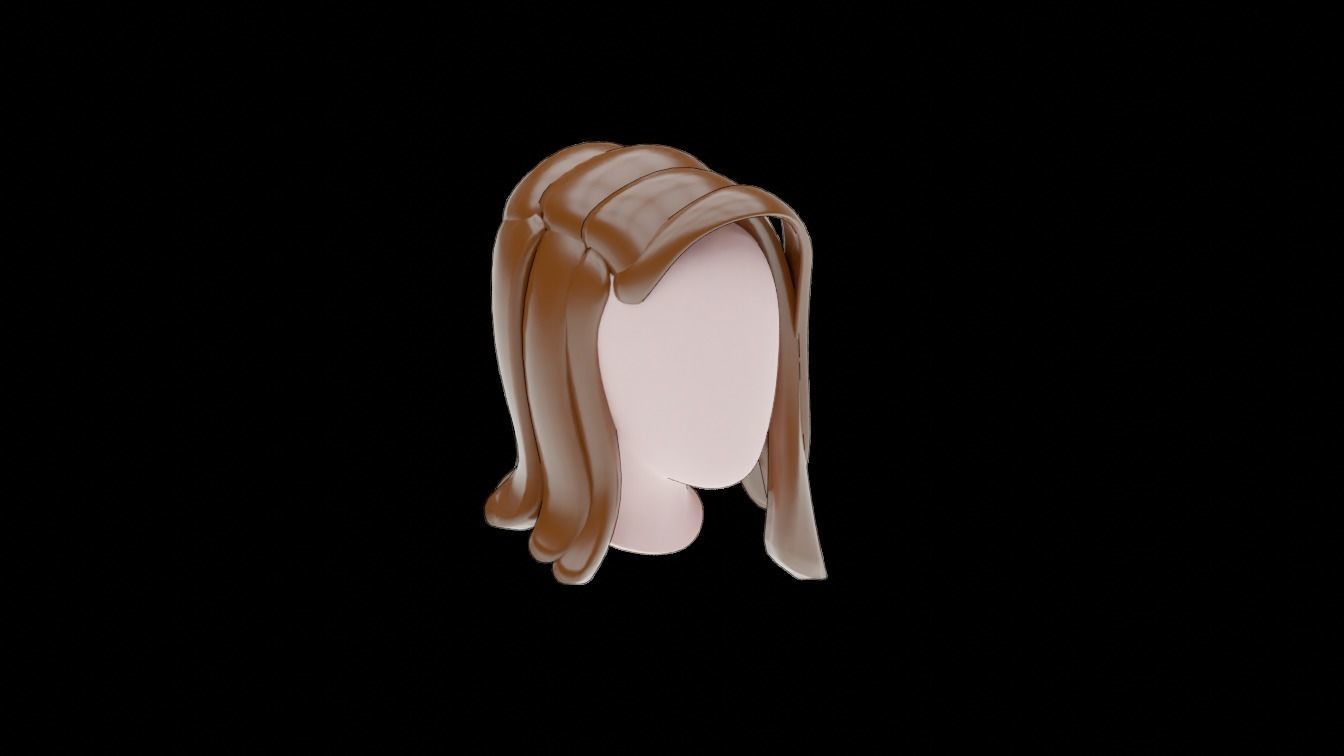Base Stylized Haircuts 6-10 Low-poly 3D model_2
