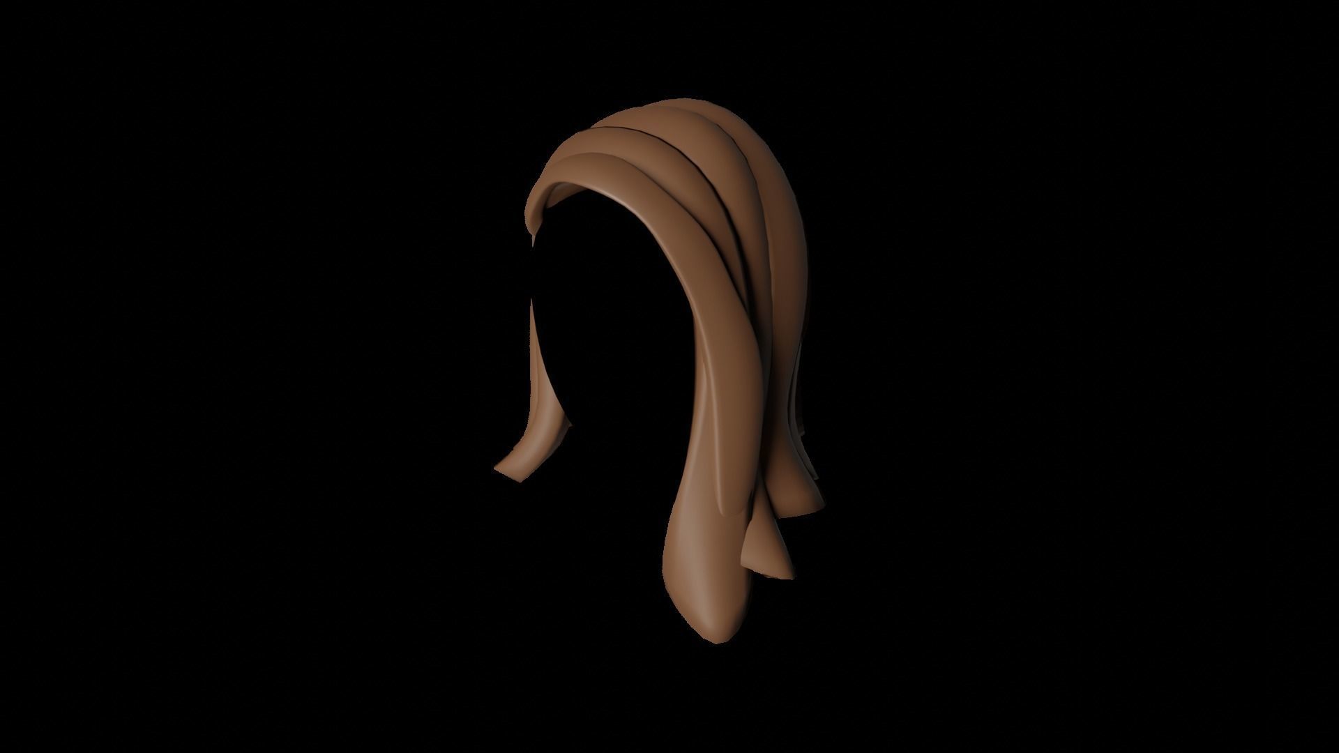 Base Stylized Haircuts 6-10 Low-poly 3D model_20