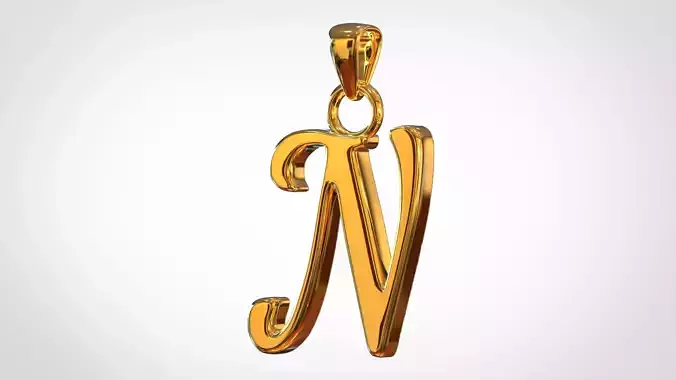 Nautilus Pompilius Font N Pendant 3D print model