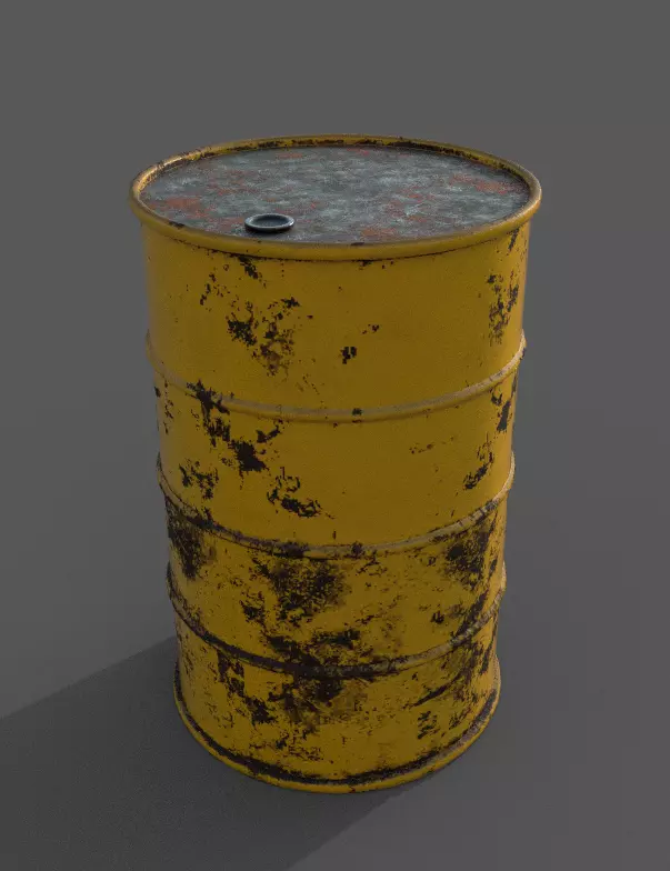 Barrel oil Free low-poly 3D model