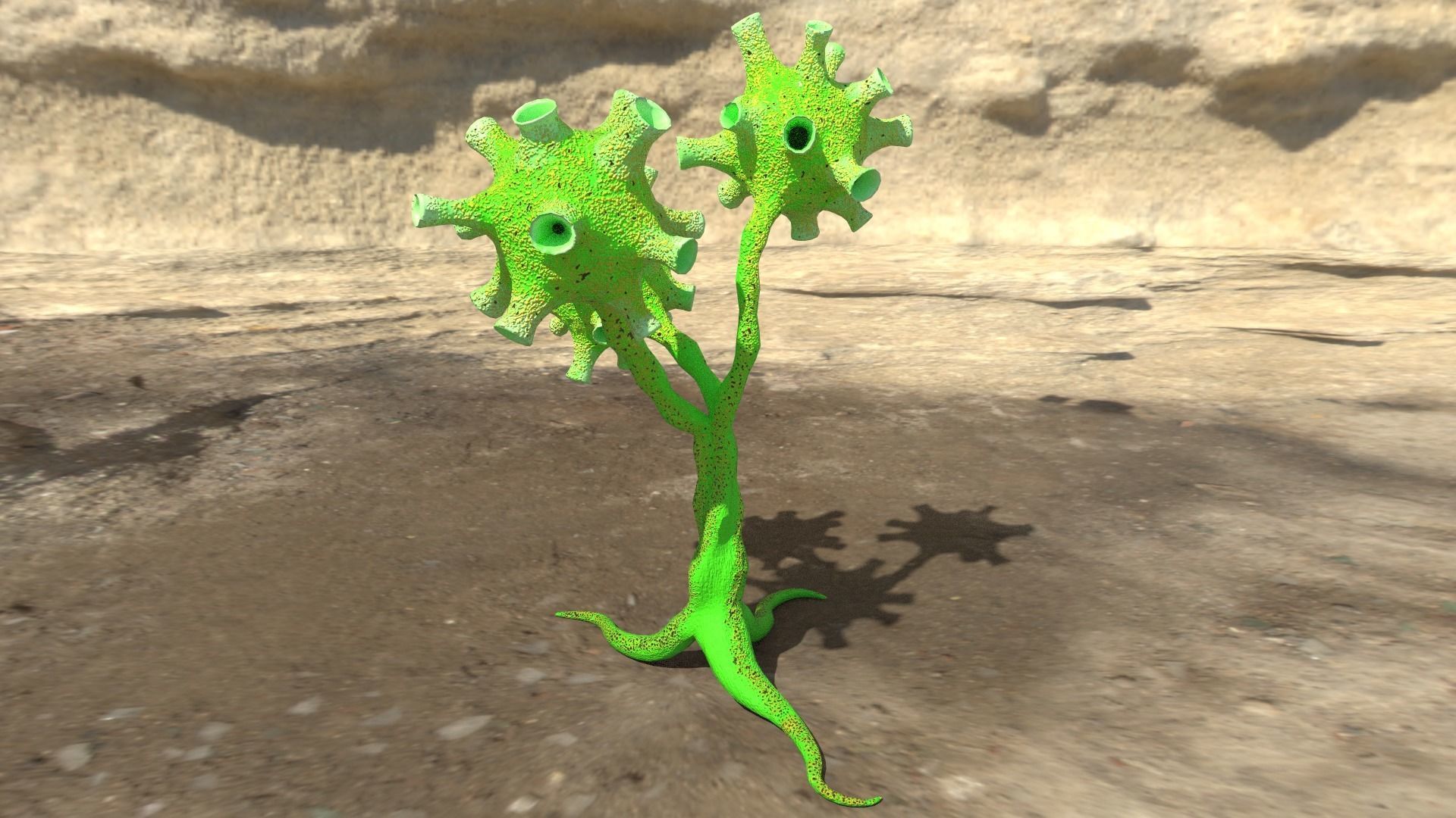 alien plants Low-poly 3D model_15