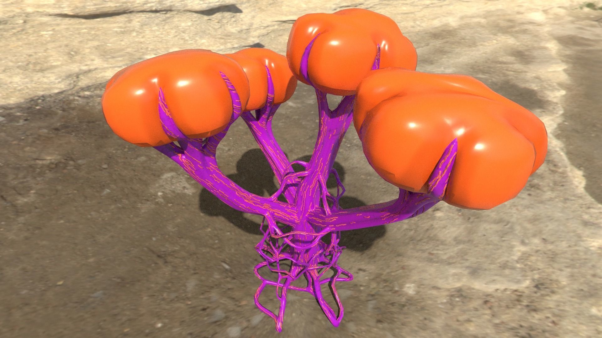 alien plants Low-poly 3D model_12