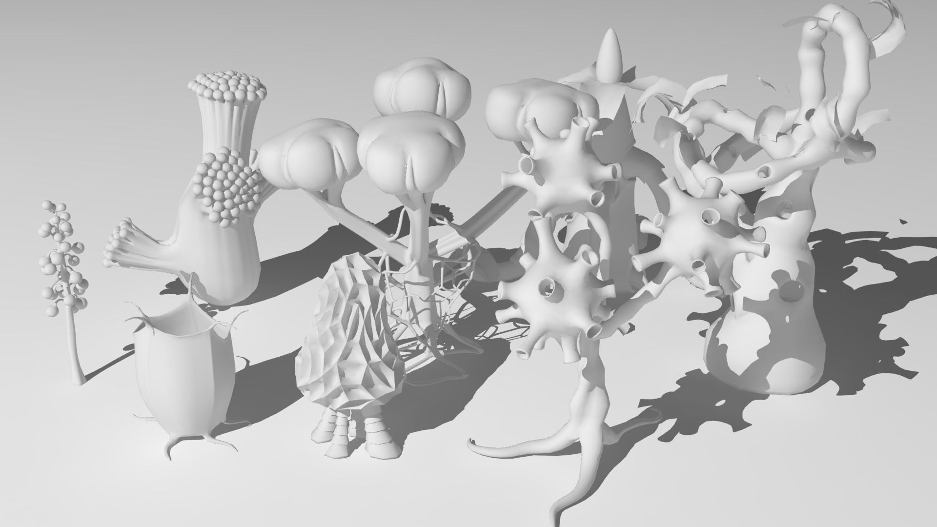 alien plants Low-poly 3D model_2