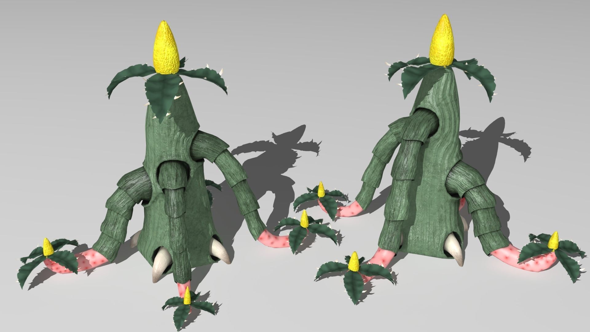 alien plants Low-poly 3D model_5
