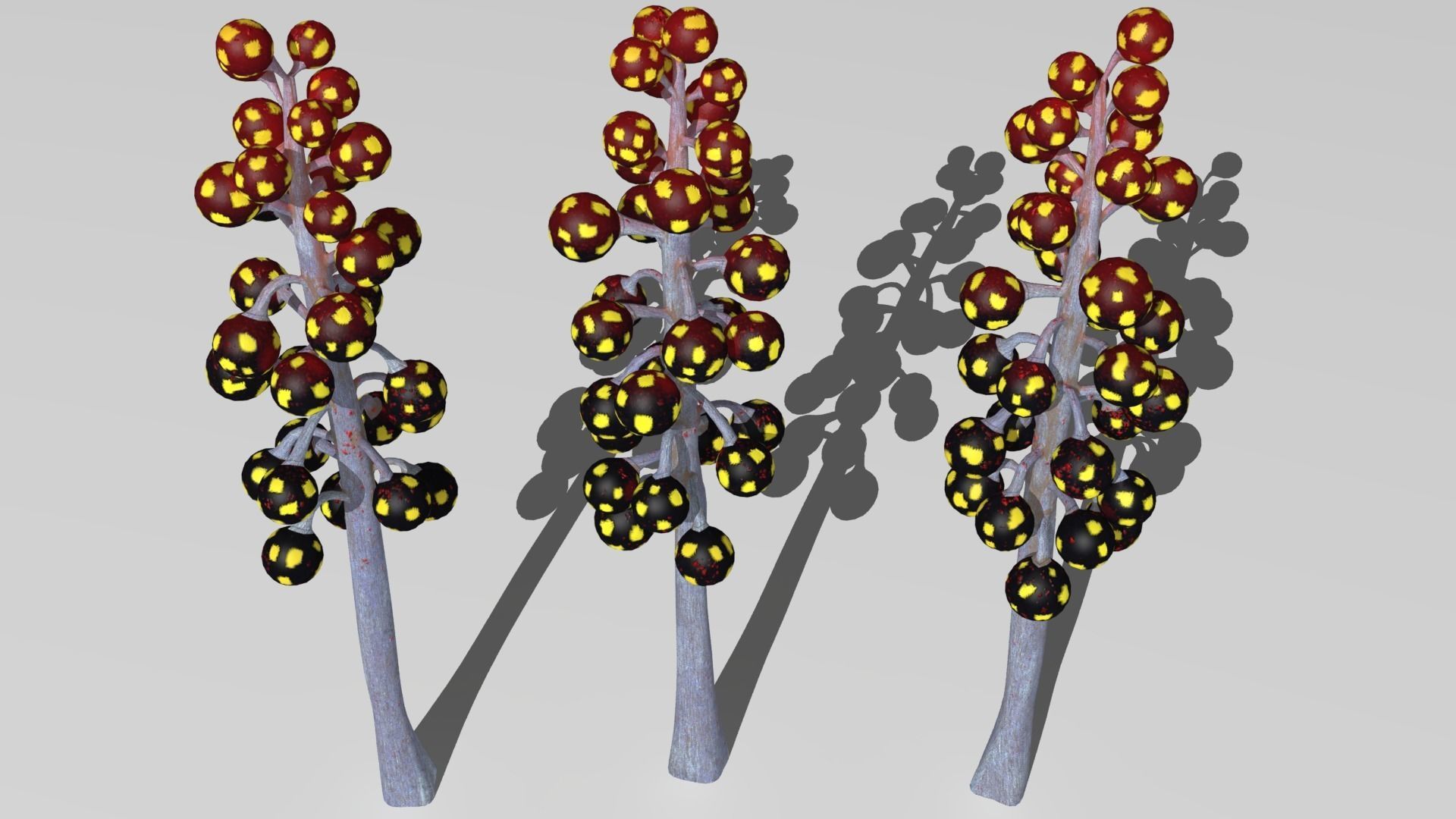 alien plants Low-poly 3D model_11