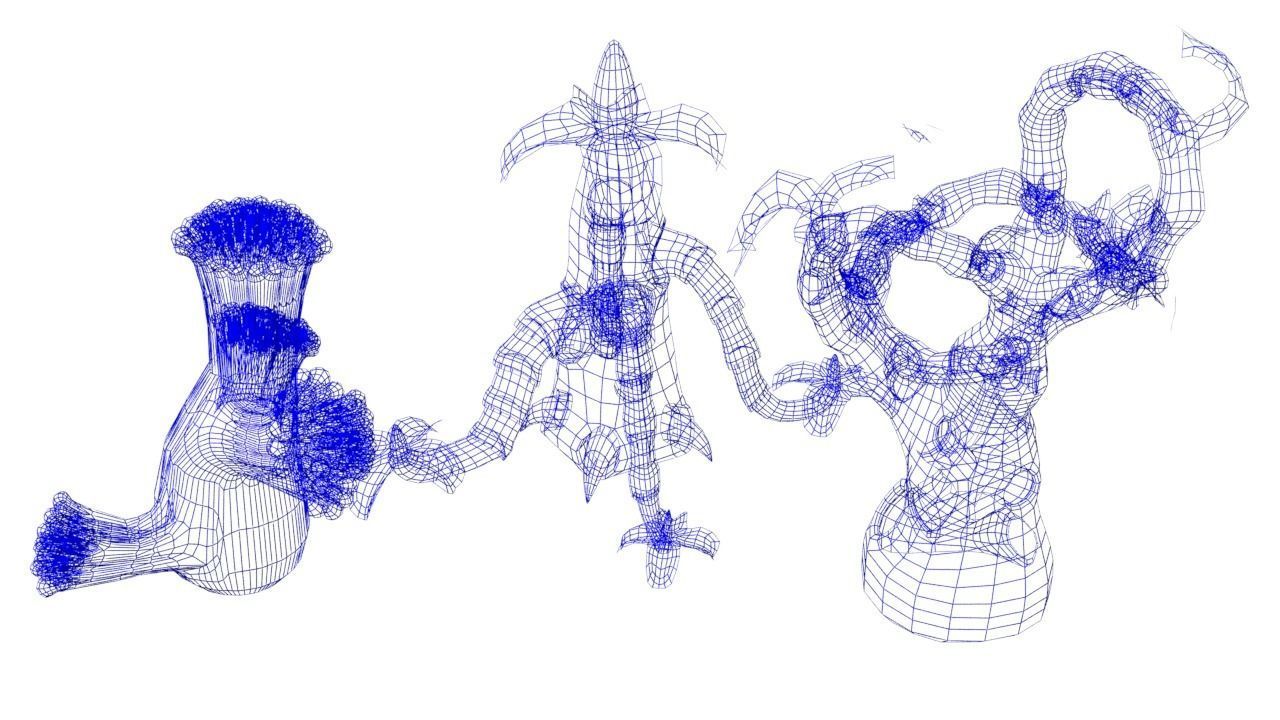 alien plants Low-poly 3D model_20