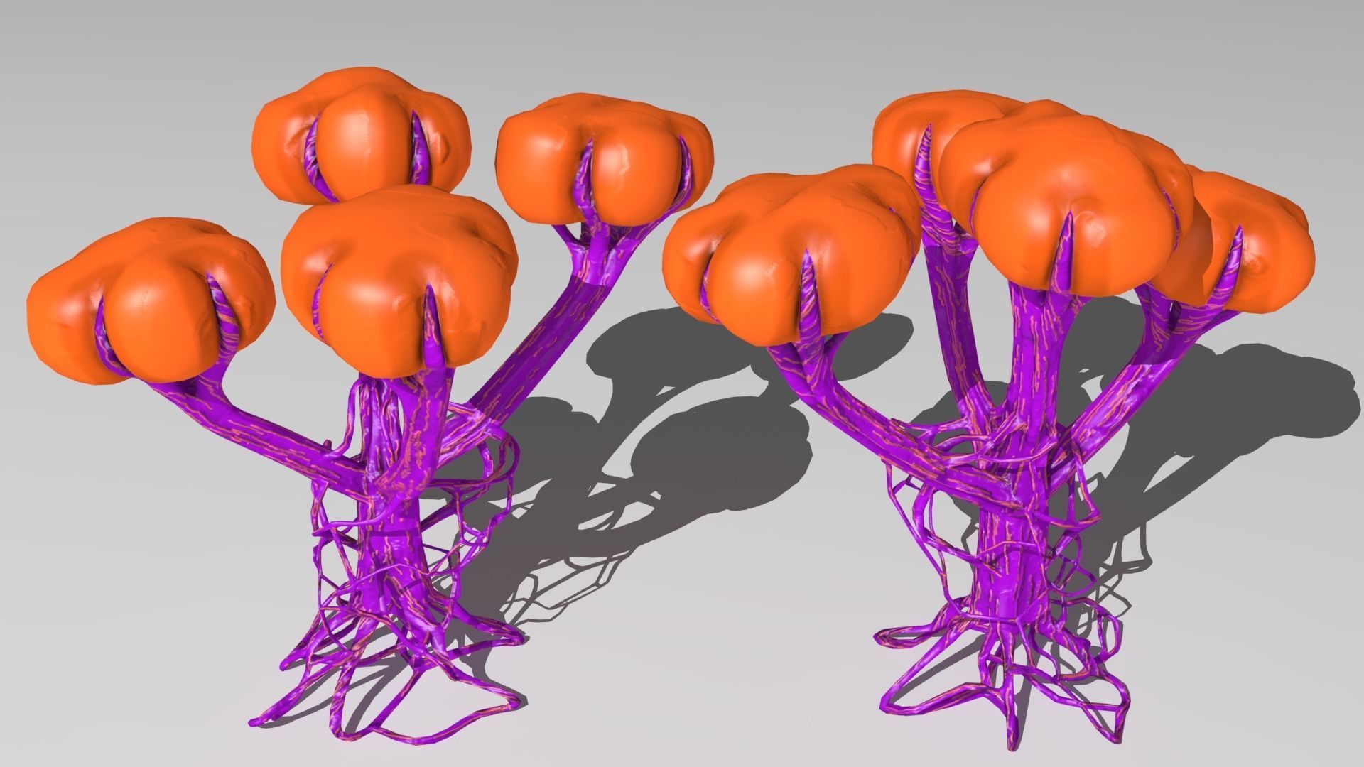 alien plants Low-poly 3D model_6