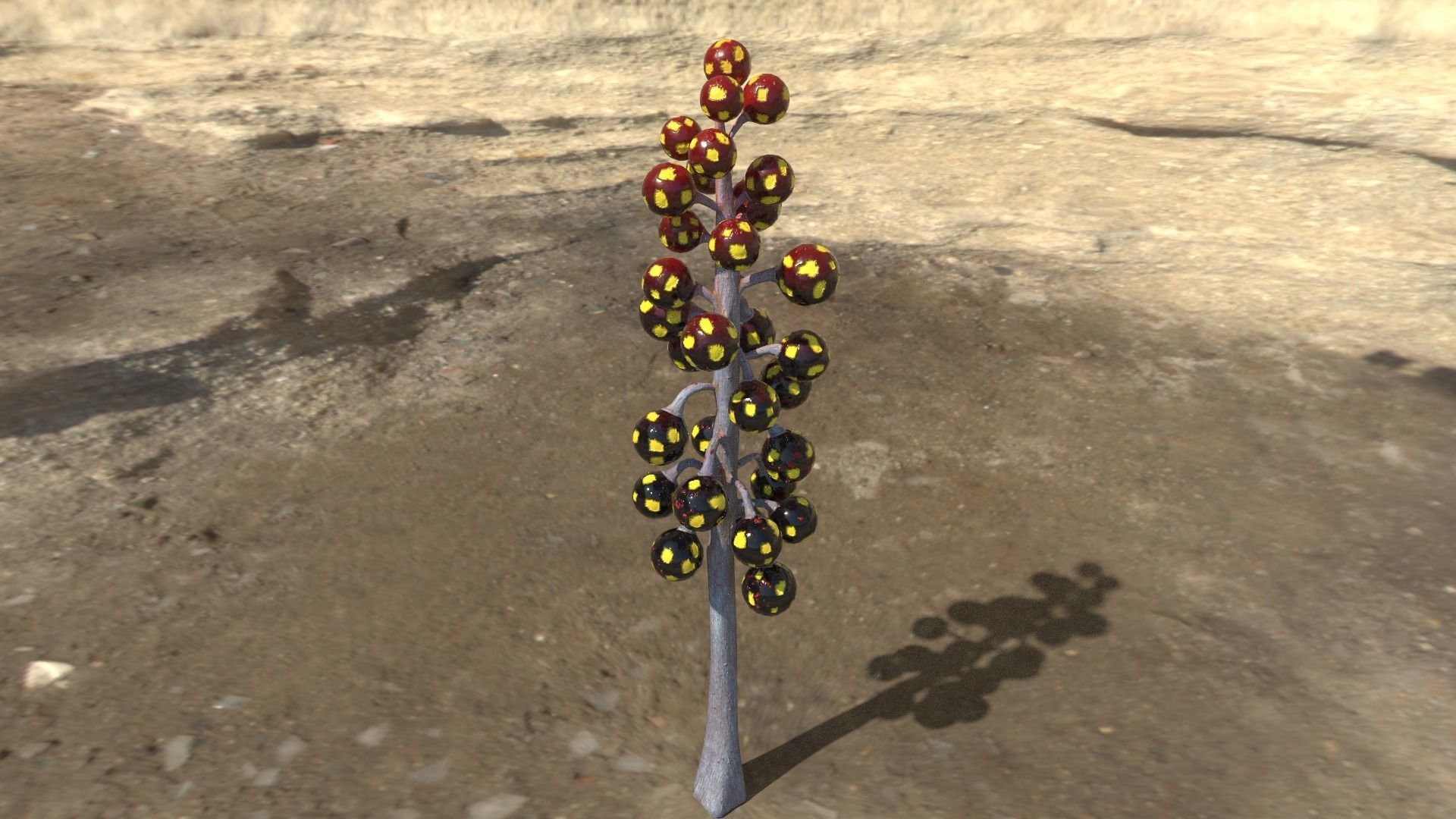 alien plants Low-poly 3D model_19