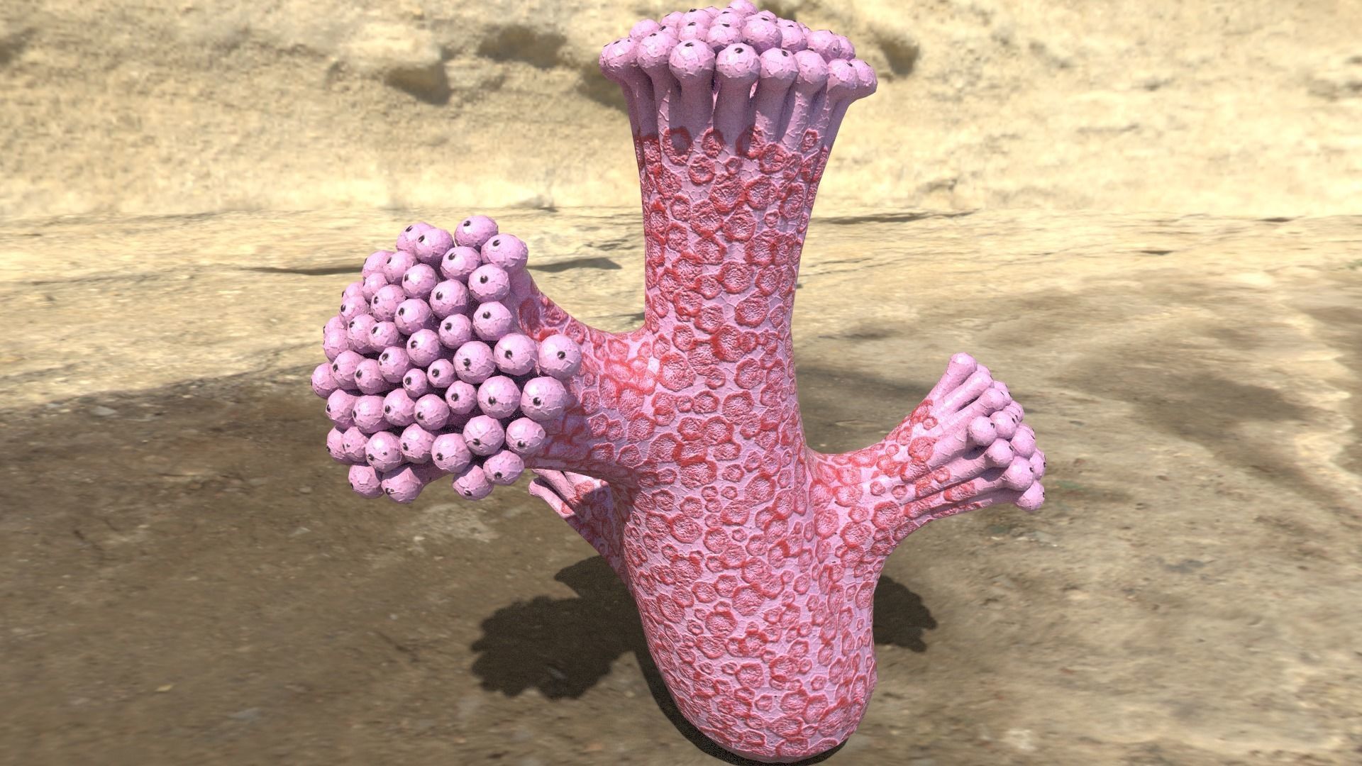 alien plants Low-poly 3D model_17