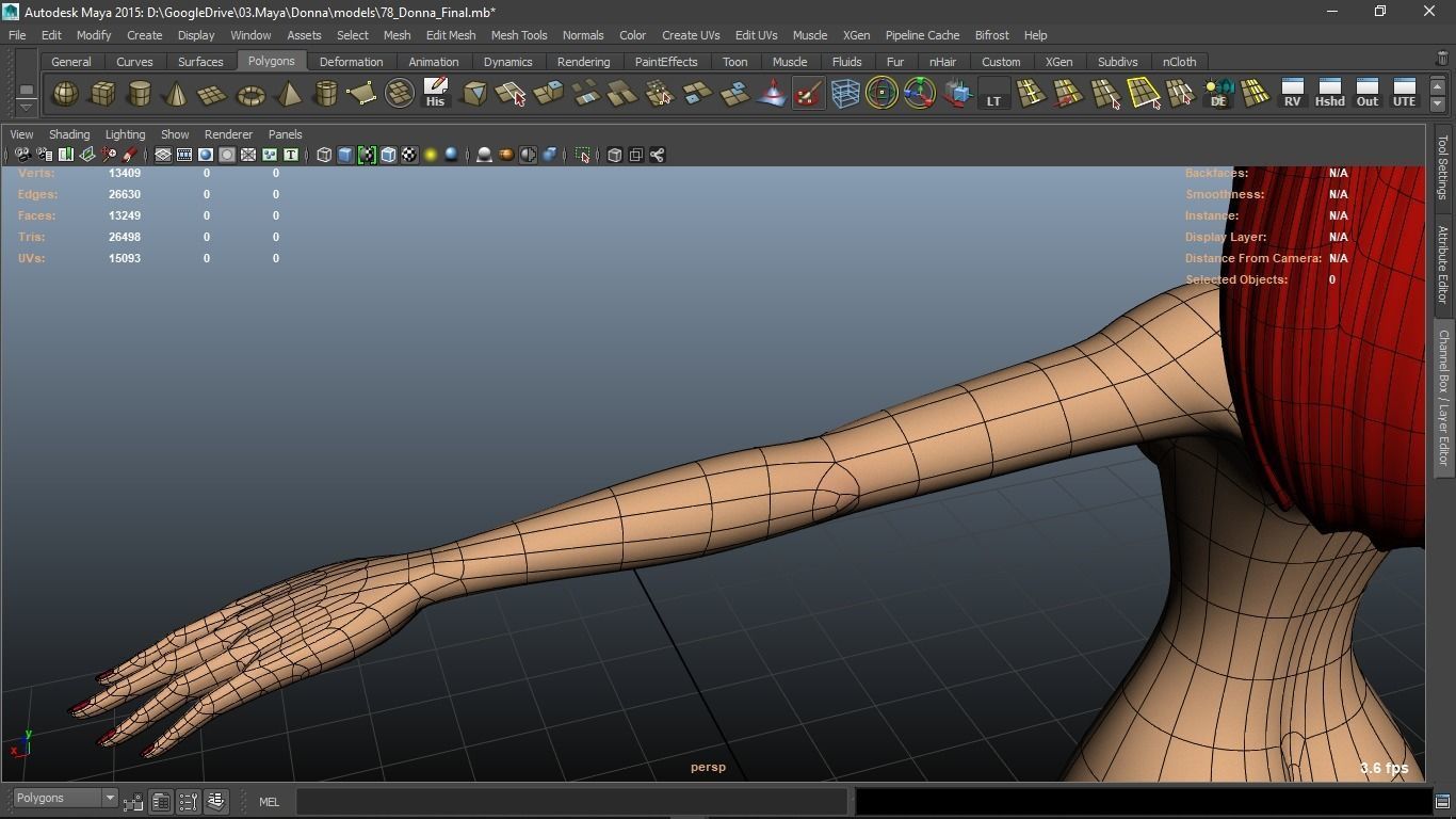 Donna cartoon Female character  3D print ready 3D model_33