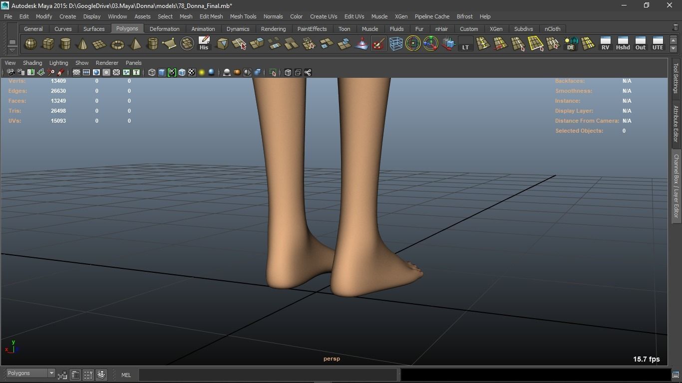 Donna cartoon Female character  3D print ready 3D model_50