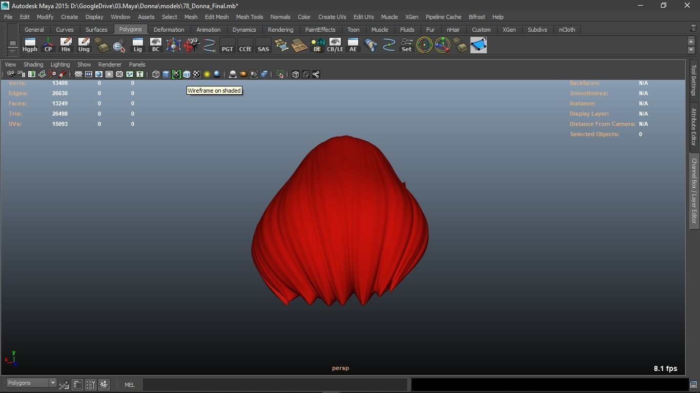 Donna cartoon Female character  3D print ready 3D model_87