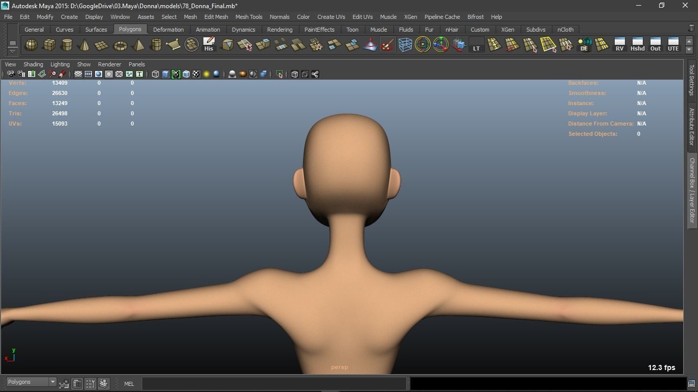 Donna cartoon Female character  3D print ready 3D model_18