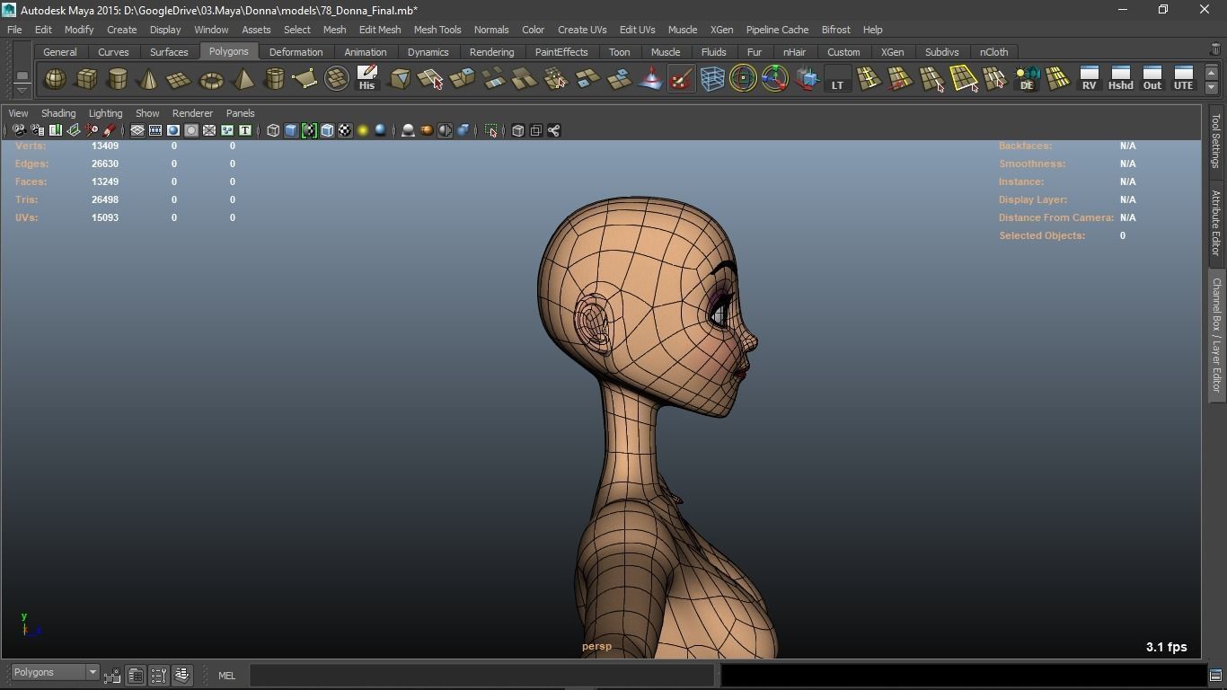 Donna cartoon Female character  3D print ready 3D model_21