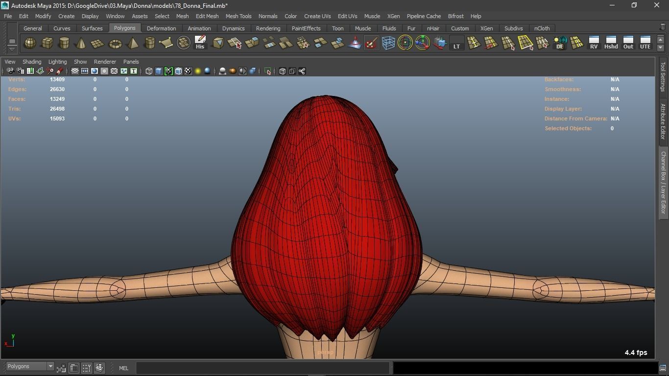 Donna cartoon Female character  3D print ready 3D model_11