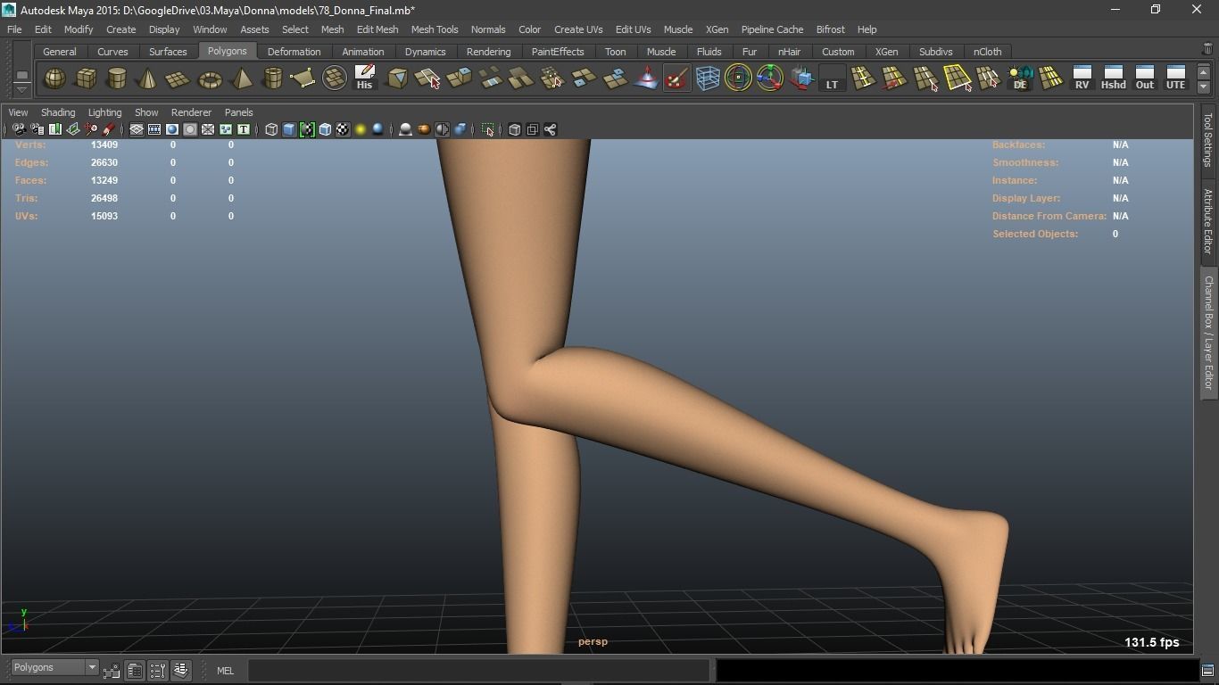 Donna cartoon Female character  3D print ready 3D model_75