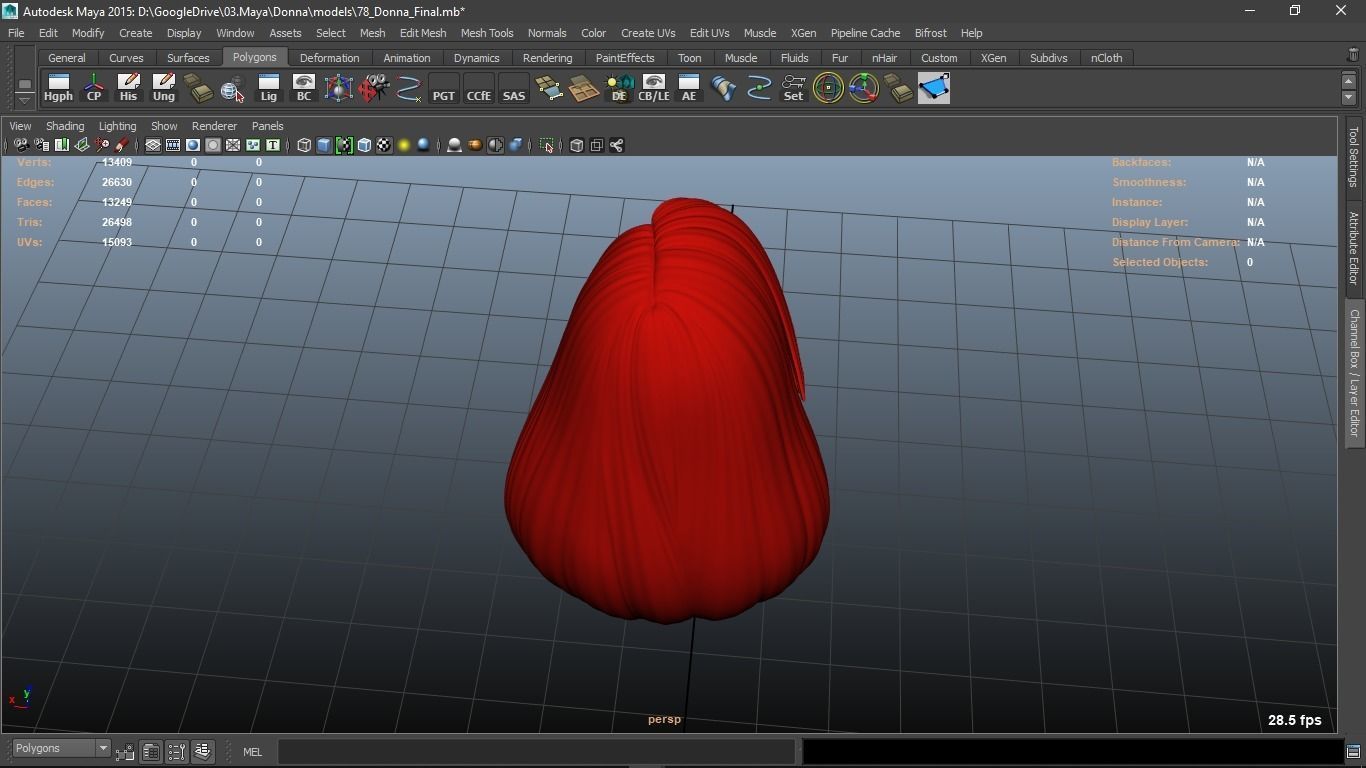 Donna cartoon Female character  3D print ready 3D model_85