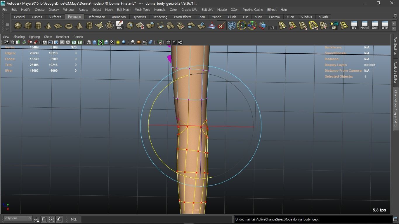 Donna cartoon Female character  3D print ready 3D model_63