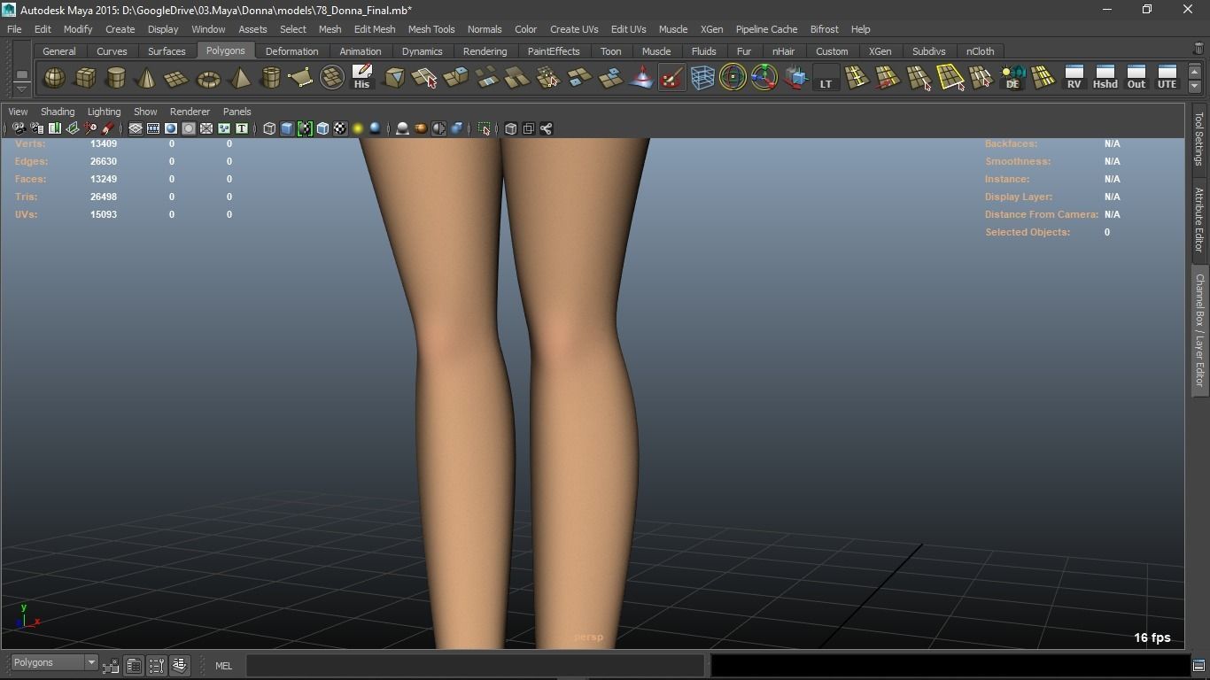 Donna cartoon Female character  3D print ready 3D model_72