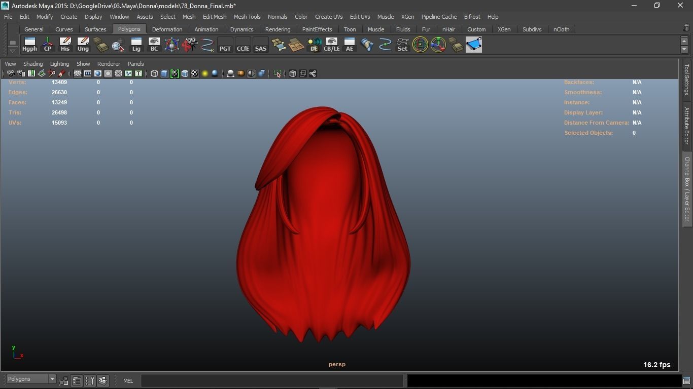 Donna cartoon Female character  3D print ready 3D model_81