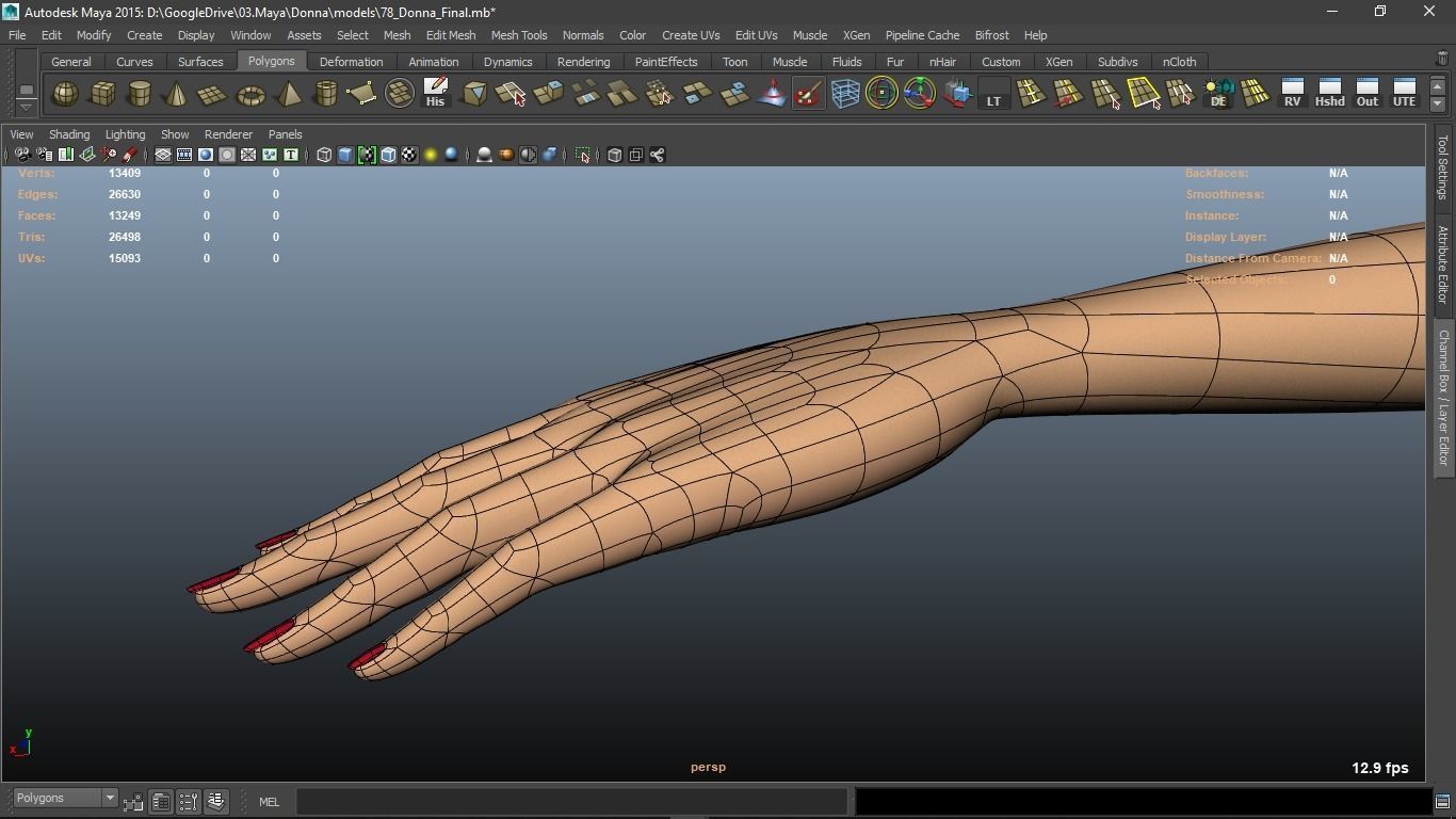 Donna cartoon Female character  3D print ready 3D model_43