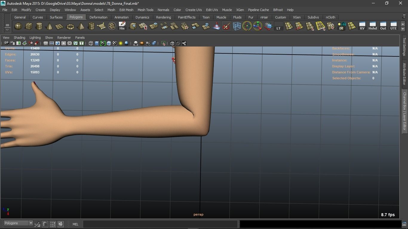 Donna cartoon Female character  3D print ready 3D model_66