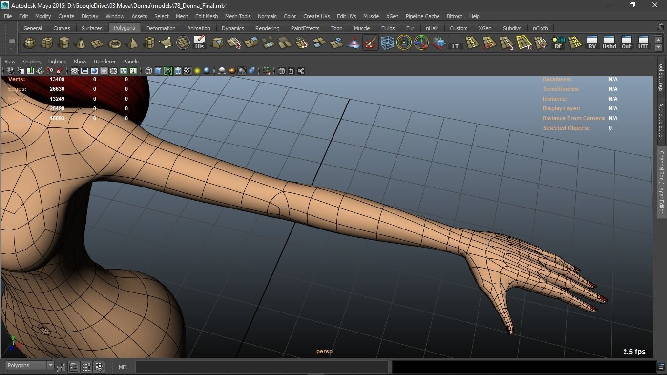 Donna cartoon Female character  3D print ready 3D model_31