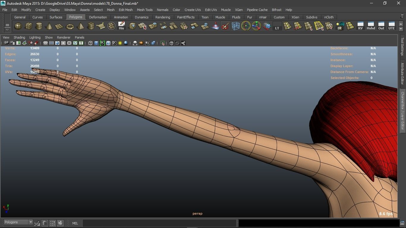 Donna cartoon Female character  3D print ready 3D model_37