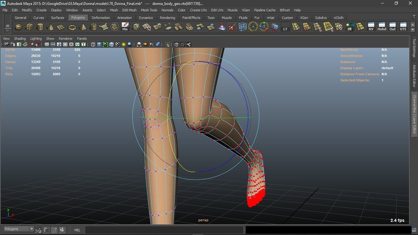 Donna cartoon Female character  3D print ready 3D model_74