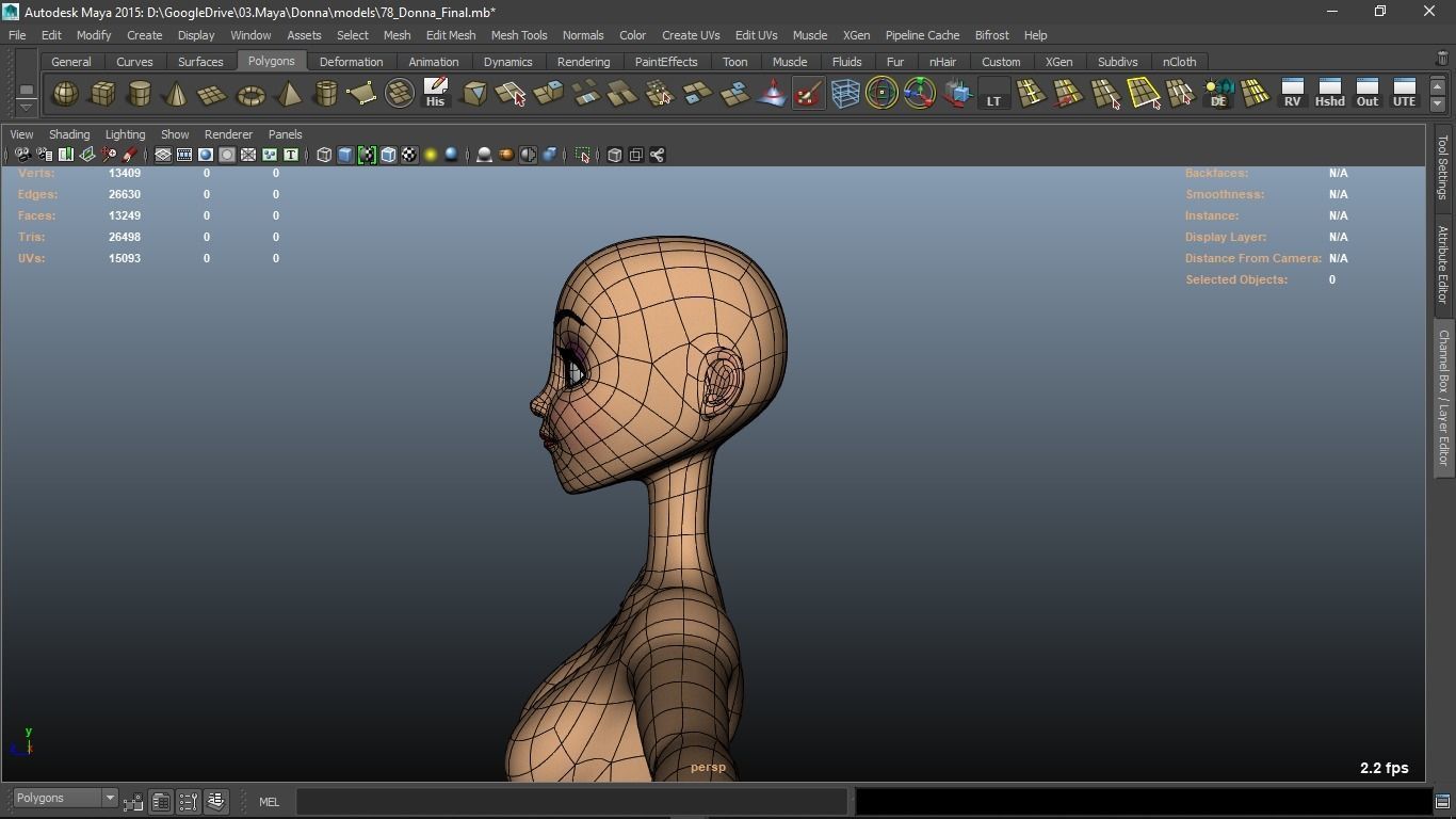 Donna cartoon Female character  3D print ready 3D model_17