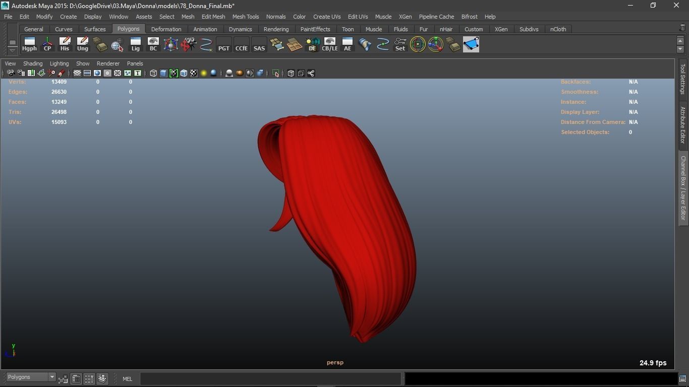 Donna cartoon Female character  3D print ready 3D model_83