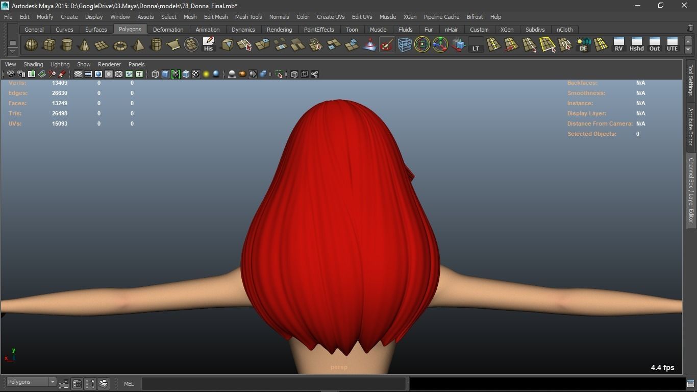 Donna cartoon Female character  3D print ready 3D model_10