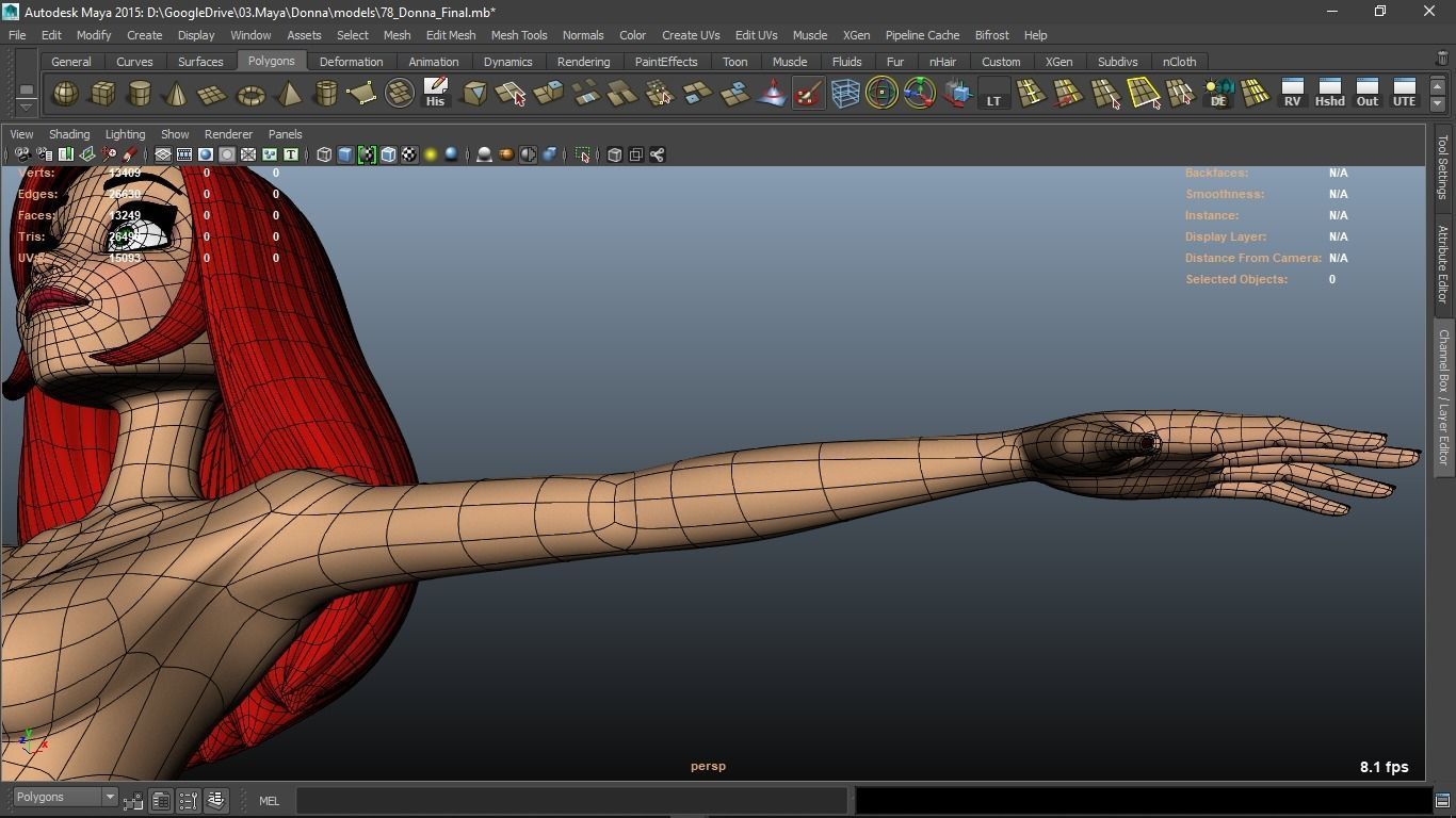 Donna cartoon Female character  3D print ready 3D model_35