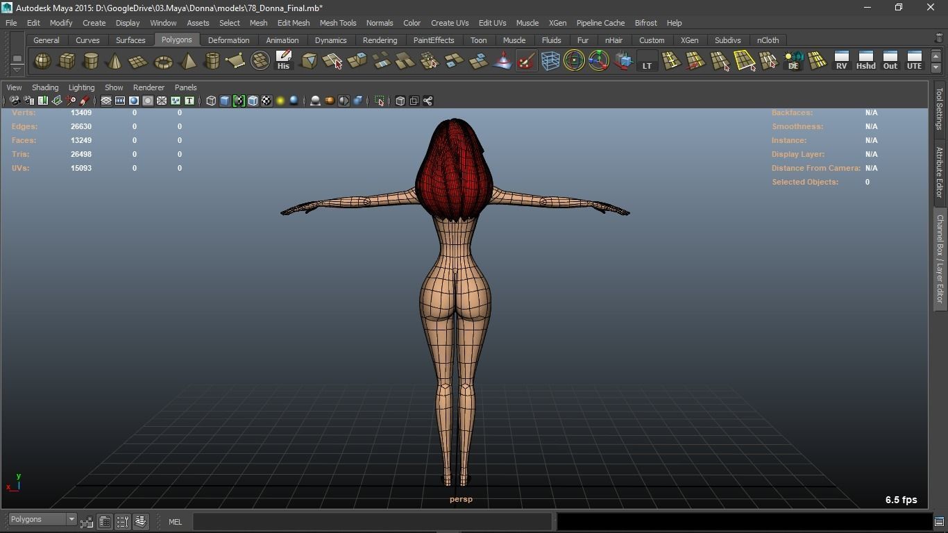 Donna cartoon Female character  3D print ready 3D model_27