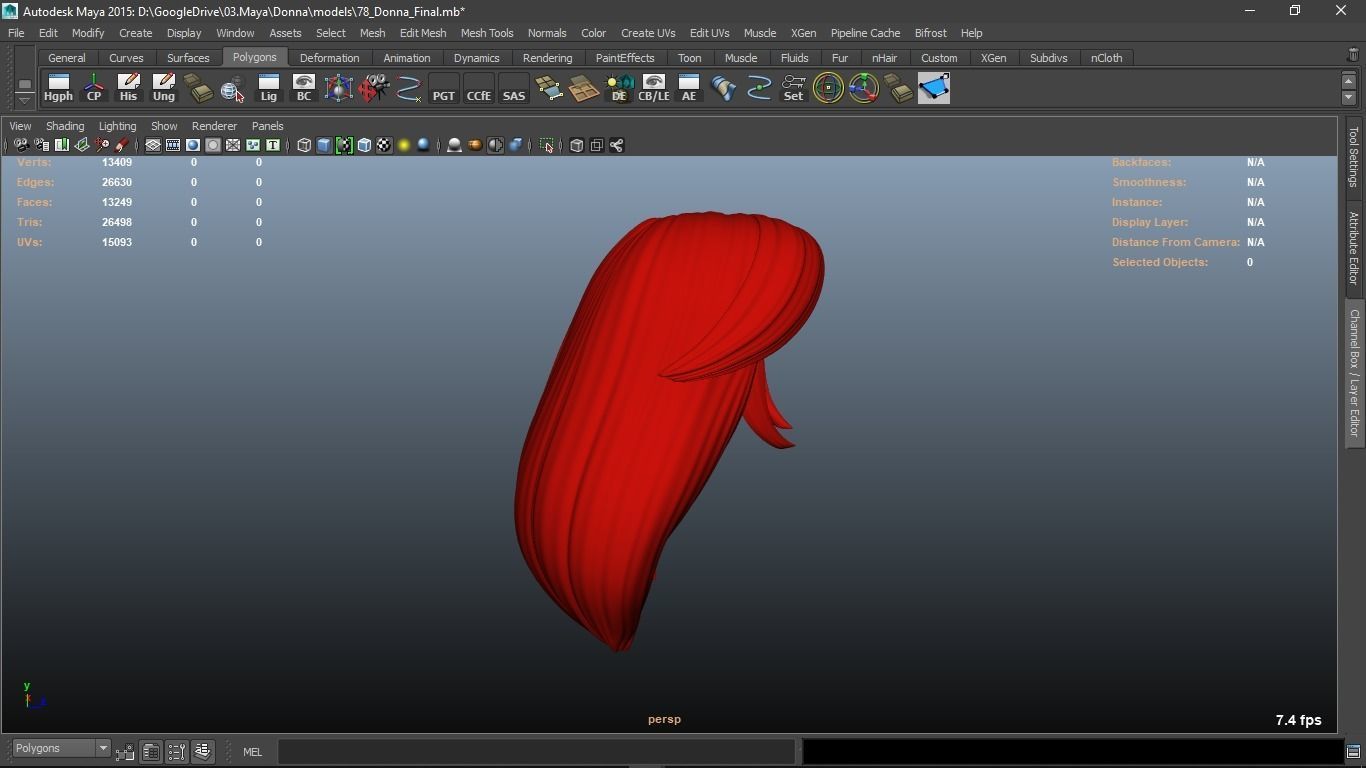 Donna cartoon Female character  3D print ready 3D model_89