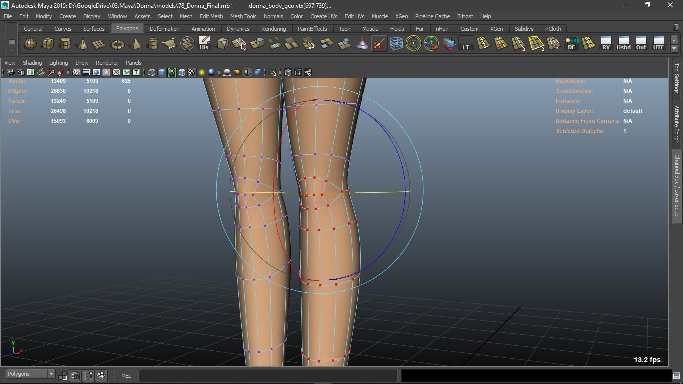 Donna cartoon Female character  3D print ready 3D model_73