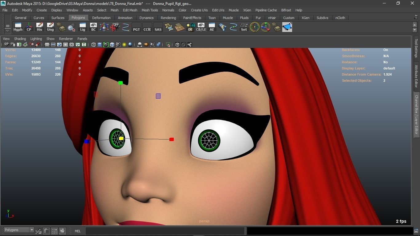 Donna cartoon Female character  3D print ready 3D model_79