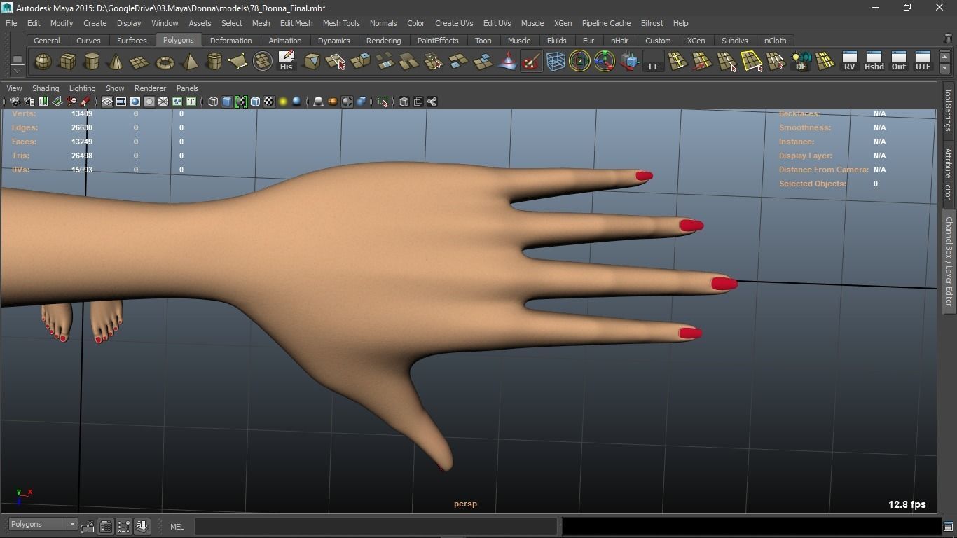 Donna cartoon Female character  3D print ready 3D model_38