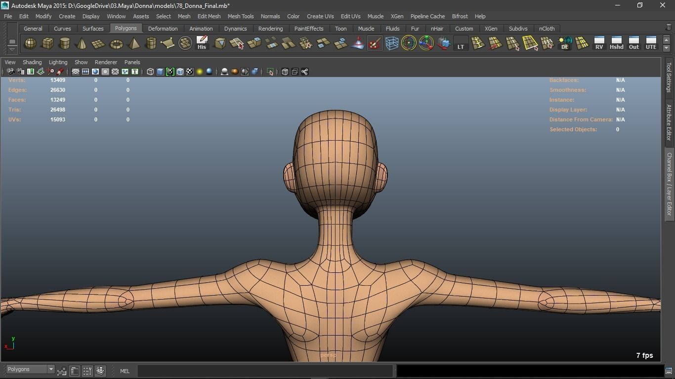 Donna cartoon Female character  3D print ready 3D model_19