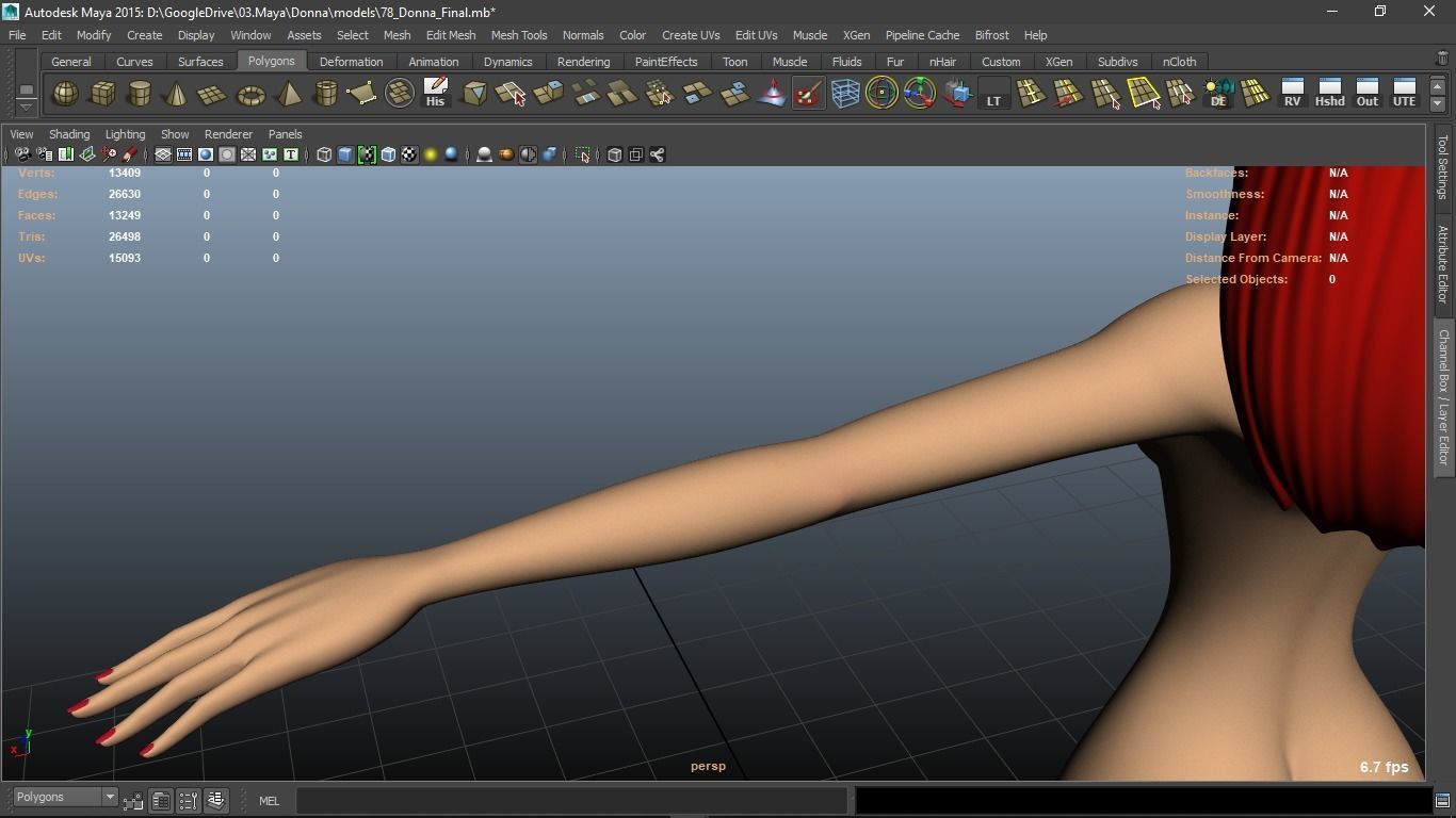 Donna cartoon Female character  3D print ready 3D model_32