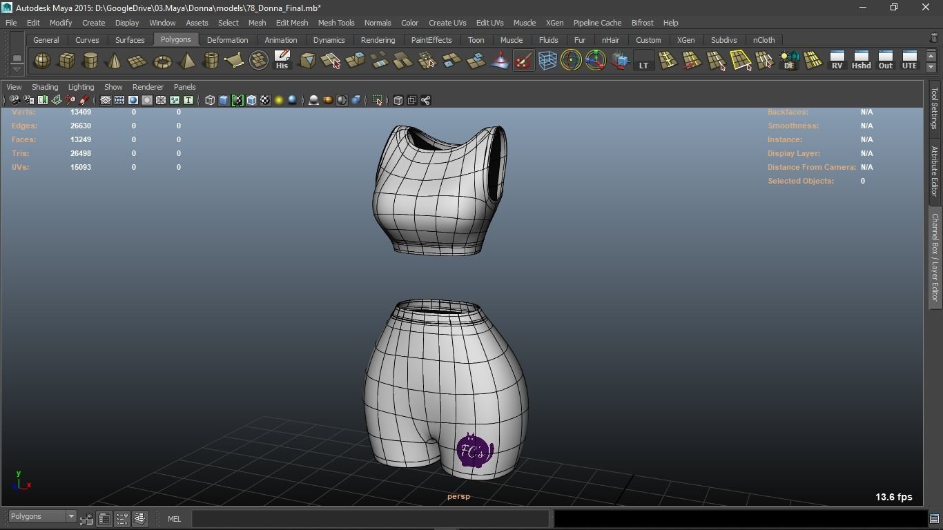 Donna cartoon Female character  3D print ready 3D model_57