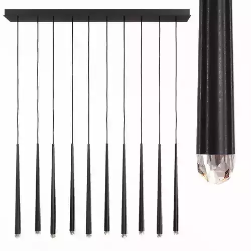 Restoration Hardware AQUITAINE LINEAR CHANDELIER 48 Black