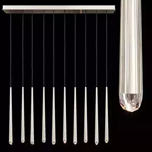 Restoration Hardware AQUITAINE LINEAR CHANDELIER 48 Nickel 3D model