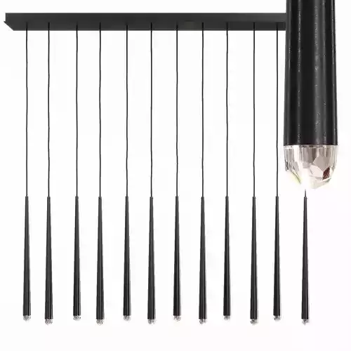 Restoration Hardware AQUITAINE LINEAR CHANDELIER 60 Black