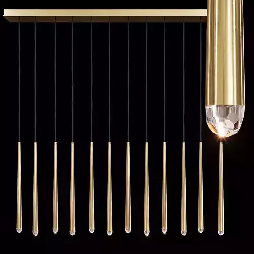 Restoration Hardware AQUITAINE LINEAR CHANDELIER 60 Brass