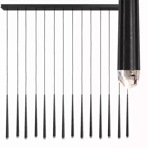 Restoration Hardware AQUITAINE LINEAR CHANDELIER 72 Black