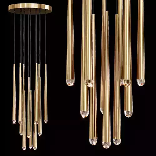 Restoration Hardware AQUITAINE ROUND CHANDELIER 18 Brass