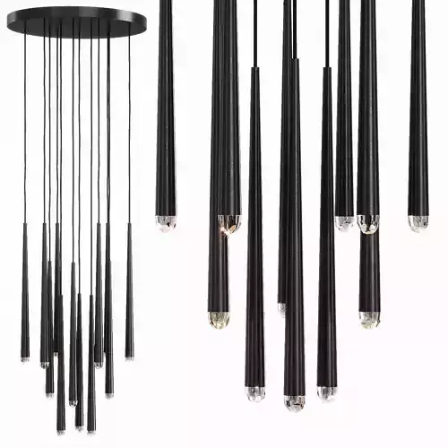 Restoration Hardware AQUITAINE ROUND CHANDELIER 24 Black