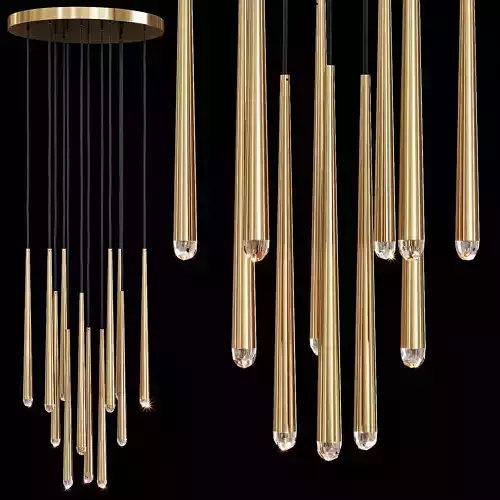 Restoration Hardware AQUITAINE ROUND CHANDELIER 24 Brass