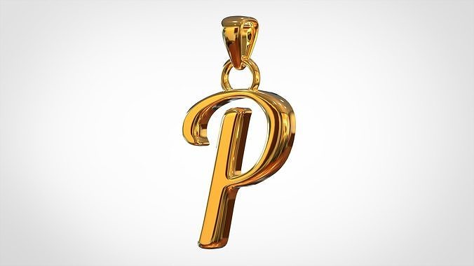 Nautilus Pompilius Font P Pendant 3D print model